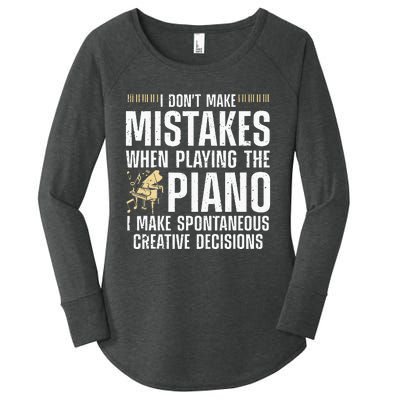 Funny Piano For Men Women Music Lovers Musician Piano Player Women's Perfect Tri Tunic Long Sleeve Shirt