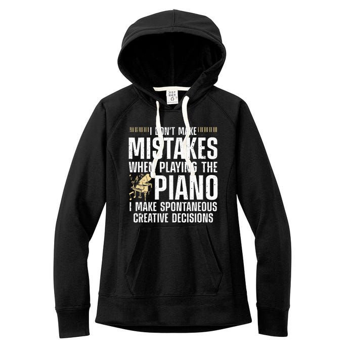 Funny Piano For Men Women Music Lovers Musician Piano Player Women's Fleece Hoodie