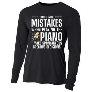 Funny Piano For Men Women Music Lovers Musician Piano Player Cooling Performance Long Sleeve Crew