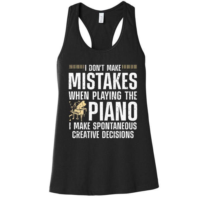 Funny Piano For Men Women Music Lovers Musician Piano Player Women's Racerback Tank