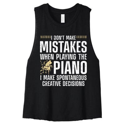 Funny Piano For Men Women Music Lovers Musician Piano Player Women's Racerback Cropped Tank