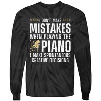 Funny Piano For Men Women Music Lovers Musician Piano Player Tie-Dye Long Sleeve Shirt