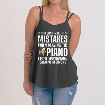 Funny Piano For Men Women Music Lovers Musician Piano Player Women's Strappy Tank