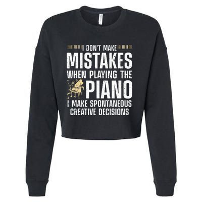 Funny Piano For Men Women Music Lovers Musician Piano Player Cropped Pullover Crew