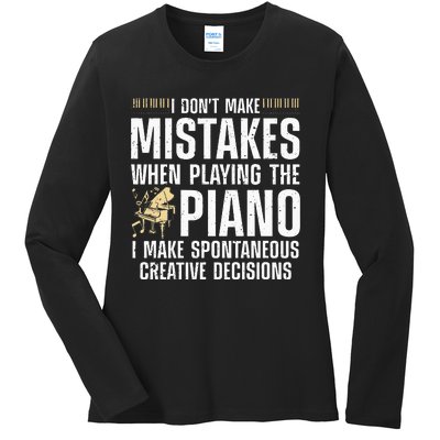 Funny Piano For Men Women Music Lovers Musician Piano Player Ladies Long Sleeve Shirt