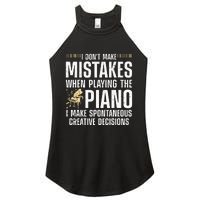 Funny Piano For Men Women Music Lovers Musician Piano Player Women's Perfect Tri Rocker Tank