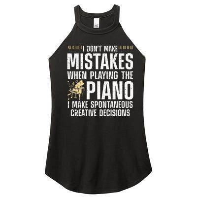 Funny Piano For Men Women Music Lovers Musician Piano Player Women's Perfect Tri Rocker Tank