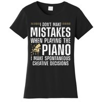 Funny Piano For Men Women Music Lovers Musician Piano Player Women's T-Shirt