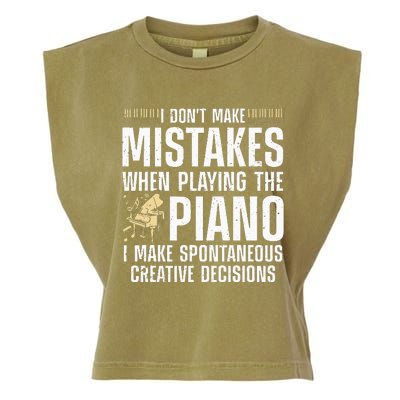 Funny Piano For Men Women Music Lovers Musician Piano Player Garment-Dyed Women's Muscle Tee