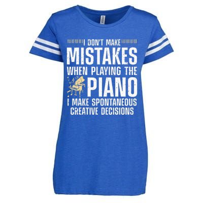 Funny Piano For Men Women Music Lovers Musician Piano Player Enza Ladies Jersey Football T-Shirt