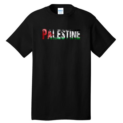 Flag Palestine Free Palestine Free Palestine Flag I Love Palestine Gaza Palestin Tall T-Shirt