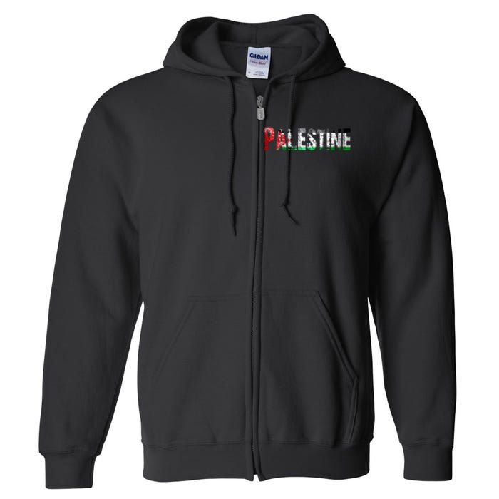 Flag Palestine Free Palestine Free Palestine Flag I Love Palestine Gaza Palestin Full Zip Hoodie