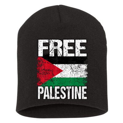 Free Palestine Short Acrylic Beanie