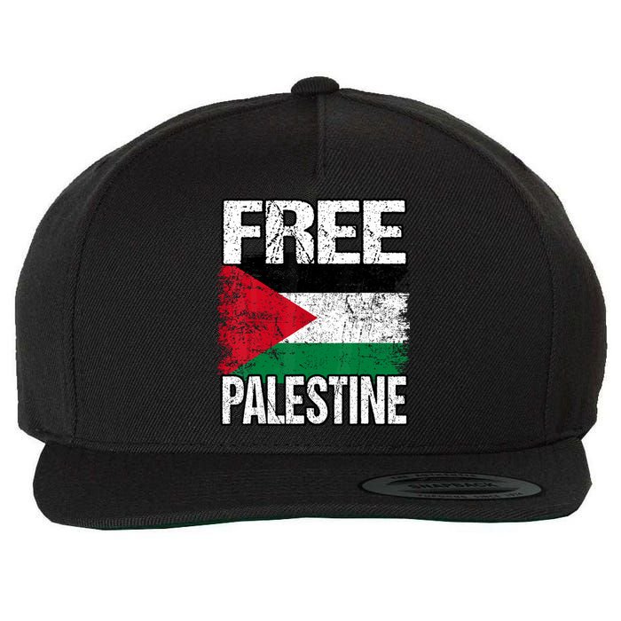 Free Palestine Wool Snapback Cap