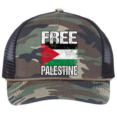 Free Palestine Retro Rope Trucker Hat Cap