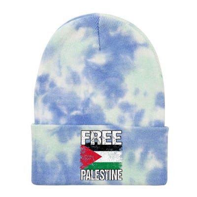 Free Palestine Tie Dye 12in Knit Beanie