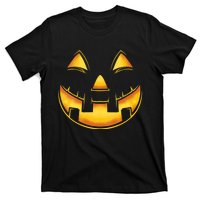 Funny Pumpkin Face Halloween Jack O Lantern Costume T-Shirt