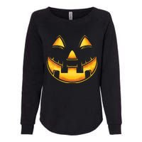 Funny Pumpkin Face Halloween Jack O Lantern Costume Womens California Wash Sweatshirt