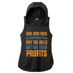 Fair Pay Fair Wages Fight For Income Inequality Gift Ladies PosiCharge Tri-Blend Wicking Draft Hoodie Tank