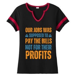 Fair Pay Fair Wages Fight For Income Inequality Gift Ladies Halftime Notch Neck Tee