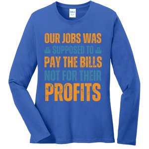 Fair Pay Fair Wages Fight For Income Inequality Gift Ladies Long Sleeve Shirt