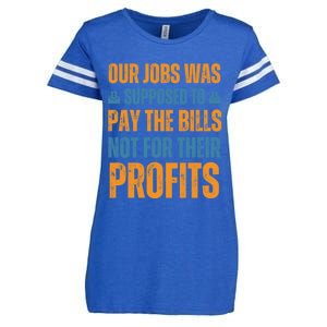 Fair Pay Fair Wages Fight For Income Inequality Gift Enza Ladies Jersey Football T-Shirt