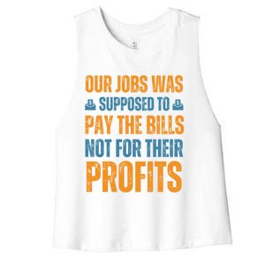 Fair Pay Fair Wages Fight For Income Inequality Gift Women's Racerback Cropped Tank