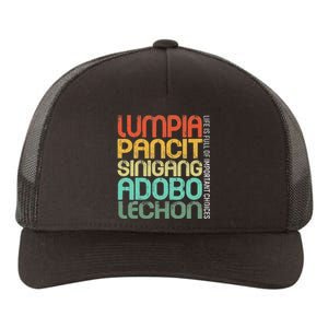 Filipino Philippine Food Lumpia Pancit Sinigang Adobo Lechon Yupoong Adult 5-Panel Trucker Hat