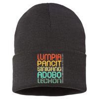 Filipino Philippine Food Lumpia Pancit Sinigang Adobo Lechon Sustainable Knit Beanie