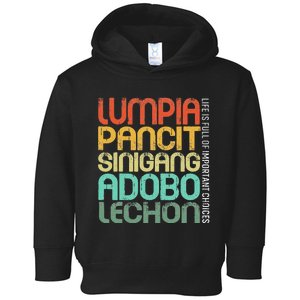 Filipino Philippine Food Lumpia Pancit Sinigang Adobo Lechon Toddler Hoodie