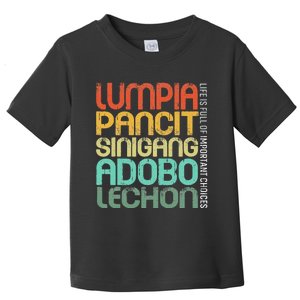 Filipino Philippine Food Lumpia Pancit Sinigang Adobo Lechon Toddler T-Shirt