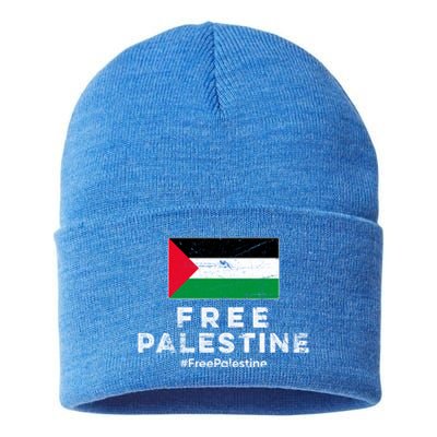 Free Palestine Flag Gift Stand For Palestine Gift Free Gaza Arabic Gift Sustainable Knit Beanie