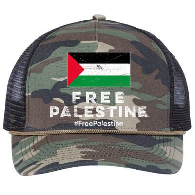 Free Palestine Flag Gift Stand For Palestine Gift Free Gaza Arabic Gift Retro Rope Trucker Hat Cap