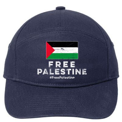 Free Palestine Flag Gift Stand For Palestine Gift Free Gaza Arabic Gift 7-Panel Snapback Hat