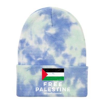 Free Palestine Flag Gift Stand For Palestine Gift Free Gaza Arabic Gift Tie Dye 12in Knit Beanie