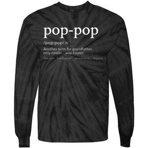 Funny Poppop For Cool Grandpa For Fathers Day Tie-Dye Long Sleeve Shirt