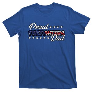 Flag Proud Firefighters Dad Gift T-Shirt