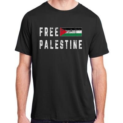 Free Palestine Flag Stand For Peace In The Middle East Adult ChromaSoft Performance T-Shirt