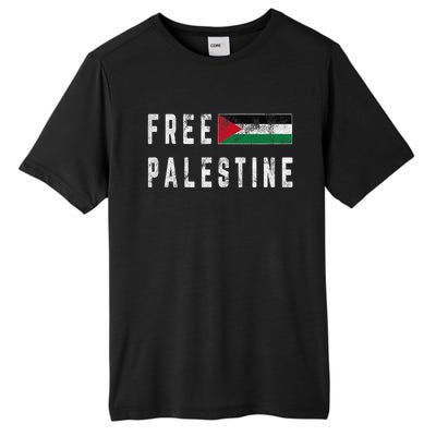 Free Palestine Flag Stand For Peace In The Middle East Tall Fusion ChromaSoft Performance T-Shirt