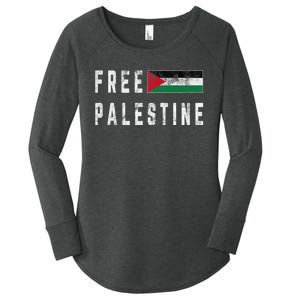 Free Palestine Flag Stand For Peace In The Middle East Women's Perfect Tri Tunic Long Sleeve Shirt