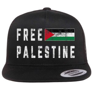 Free Palestine Flag Stand For Peace In The Middle East Flat Bill Trucker Hat