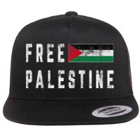 Free Palestine Flag Stand For Peace In The Middle East Flat Bill Trucker Hat