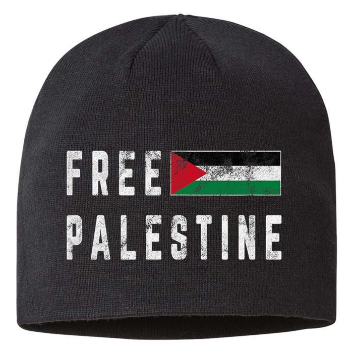 Free Palestine Flag Stand For Peace In The Middle East Sustainable Beanie