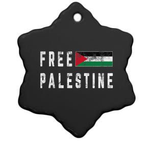 Free Palestine Flag Stand For Peace In The Middle East Ceramic Star Ornament