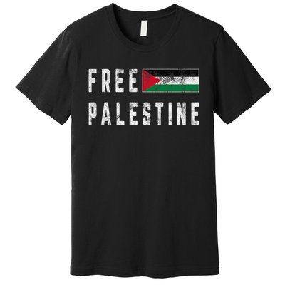 Free Palestine Flag Stand For Peace In The Middle East Premium T-Shirt