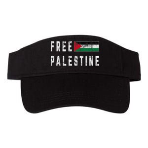 Free Palestine Flag Stand For Peace In The Middle East Valucap Bio-Washed Visor