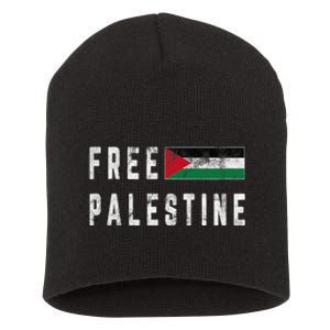 Free Palestine Flag Stand For Peace In The Middle East Short Acrylic Beanie