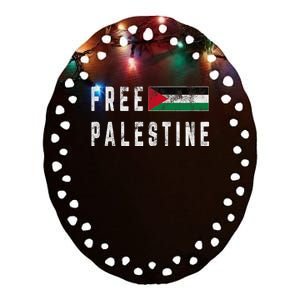 Free Palestine Flag Stand For Peace In The Middle East Ceramic Oval Ornament