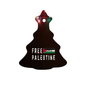 Free Palestine Flag Stand For Peace In The Middle East Ceramic Tree Ornament