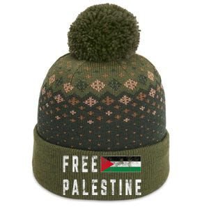 Free Palestine Flag Stand For Peace In The Middle East The Baniff Cuffed Pom Beanie